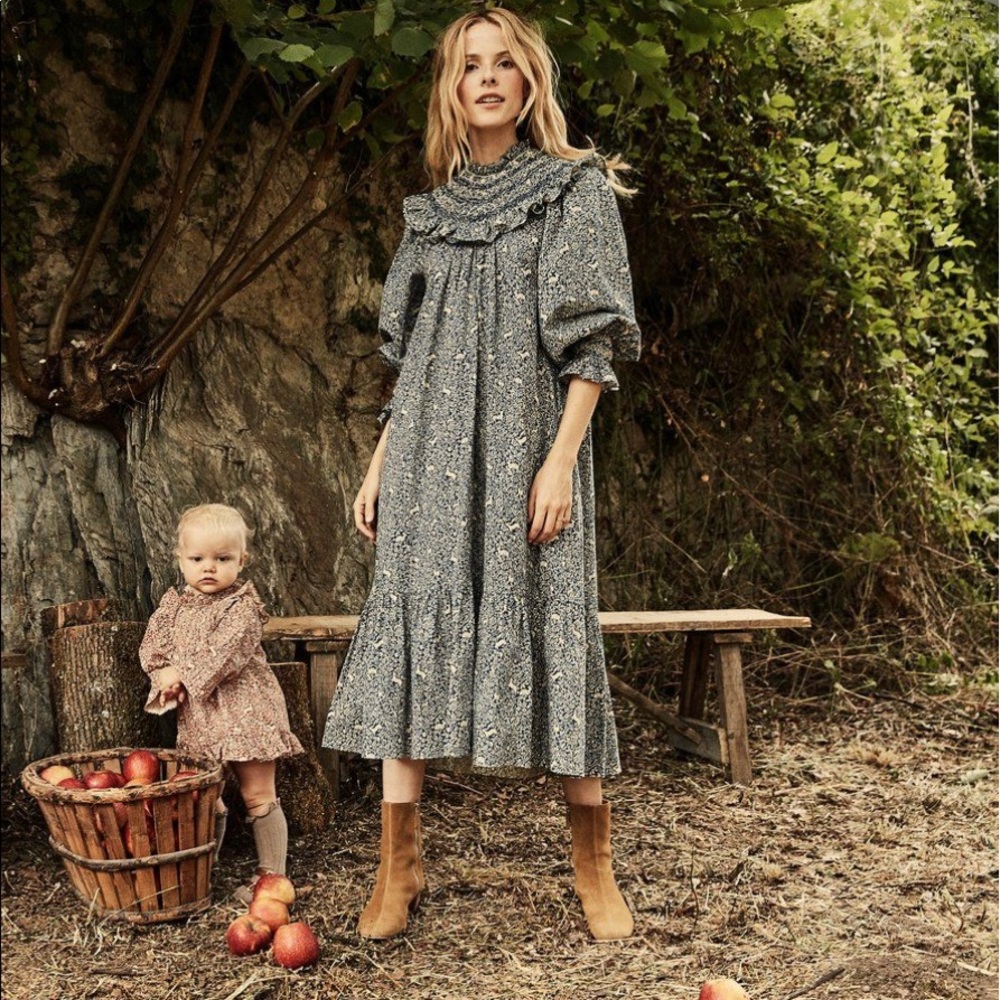 Doen Rosetta Dress. Dancing Fawn print.